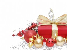 礼物装饰精美圣诞礼物彩球装饰元素