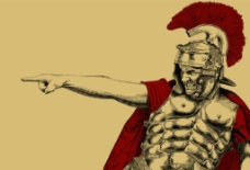 手绘罗马武士图片