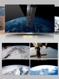 2K太空卫星拍摄地球的变换色彩科技梦幻地球