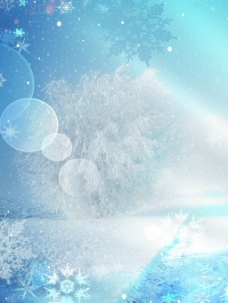 冬季梦幻雪花背景图片