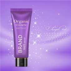 化妆品包装紫色背景素材