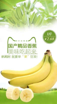 香蕉水果促销图片
