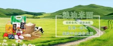 粮油米面清新网页banner
