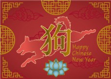 中国红传统节日春节新年海报