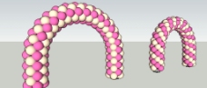 气球拱门模型图片