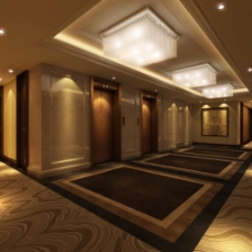 3d酒店走廊模型