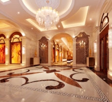 酒店大厅走廊模型3dmzx