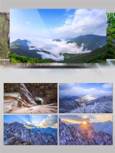 自然风景2K韩国四季流逝景观自然城市风光展示