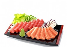 日式美食新鲜三文鱼日式料理美食产品实物