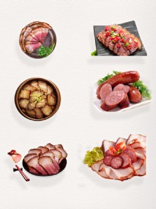 美味食品中国传统美味腊味食物食品设计元素装饰图案