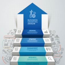 创意阶梯 商务信息图表图片