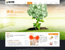 金融网站模板图片