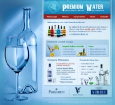 国外酒水行业网页模板设计素材图片