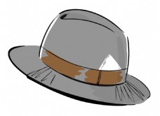 银色帽子卡通矢量素材