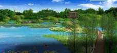 湿地景观效果图图片