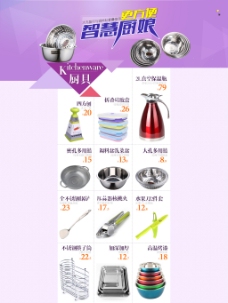 紫色厨房小工具首页装修模版