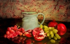 茶壶 水果 艺术感图片