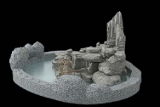 假山水池 3d模型图片