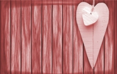 红色爱心木纹背景图片