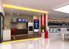火王专卖店3D设计局部效果图图片
