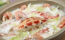 海鲜砂锅粥图片