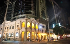 澳门市政广场夜景图片