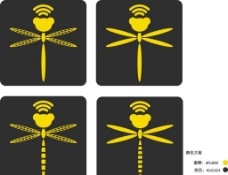 蜻蜓wifi图标设计图片