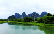 琴潭山水景色图片