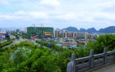 俯瞰桂林城区风光图片