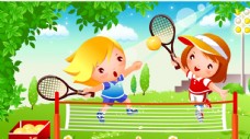 卡通运动网球图片
