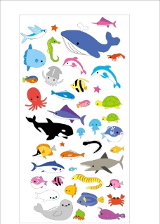 海洋动物海洋卡通动物图片