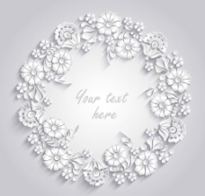 白色纸质 花环图片