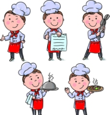 厨师矢量卡通人物图片