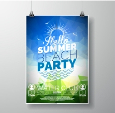 夏季沙滩派对 宣传单图片