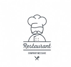 企业画册创意厨师餐厅标志矢量图