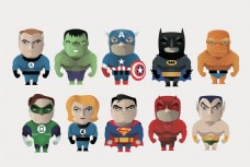 超级卡通10个超级英雄卡通图标